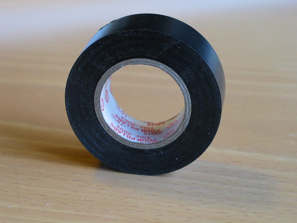 Roll of black insulating tape